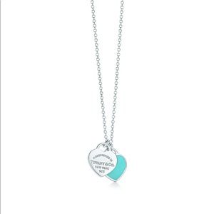 Return to Tiffany mini double heart tag pendant